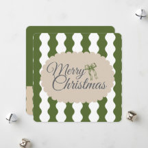 Cottagecore Listras Verdes Foto Natal Personalizad