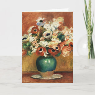 Cartão De Festividades Cottagecore Renoir Buquê Floral Arte Fino