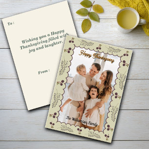 Cartão De Festividades Cottagecore Rustic Vibes Personalizar Ação de Graç