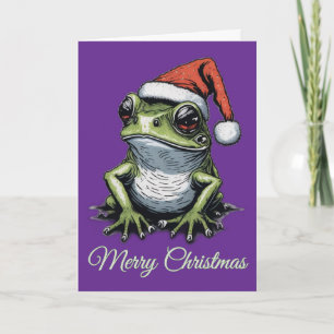 Cartão De Festividades Cottagecore Sapo Natal Mensagem Personalizada Aleg