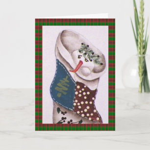 Cartão De Festividades Country Folk Snowman Natal