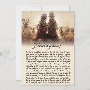 Cartão De Festividades Couple Gifts For My Soulmate I Cross My Heart