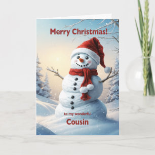 Cartão De Festividades Cousin Christmas Snowman