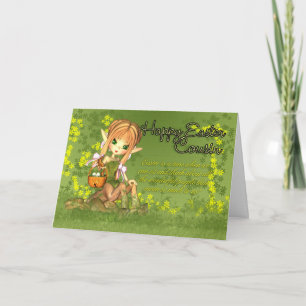 Cartão De Festividades Cousin - Easter Card - Cute Centaur With Easter Ba