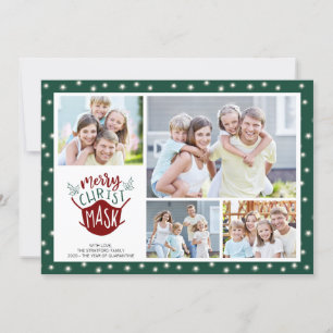 Cartão De Festividades COVID-19 FELIZ Cristo MASK Luzes de Fada 4 Foto