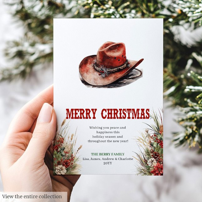Cartão De Festividades Cowboy country Christmas greeting card design (Cowboy country Christmas greeting card design

)