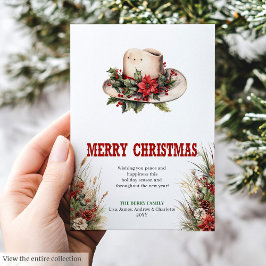 Cartão De Festividades Cowboy Hat Prairie Holiday Greeting Card