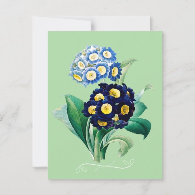 Cartão De Festividades Cowslip Primrose Botânica (Frente)