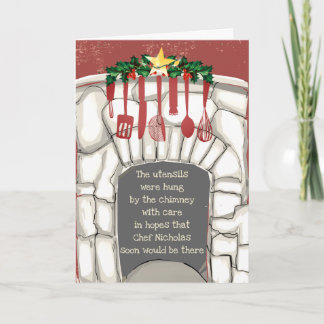 Cartão De Festividades cozinhar de cozinha engraçados Natal culinário