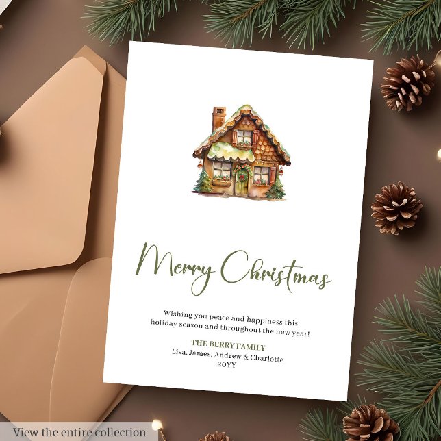 Cartão De Festividades Cozy Editable Script Font Christmas Greeting Card (Cozy Editable Script Font Christmas Greeting Card

)