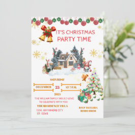 Cartão De Festividades Cozy Santa Christmas Card