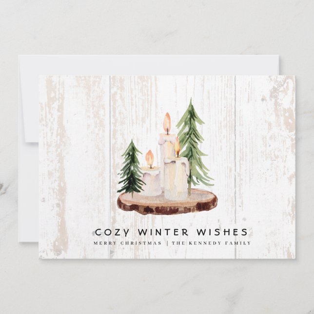 Cartão De Festividades Cozy Winter Wish | País Da Madeira Atacada (Frente)
