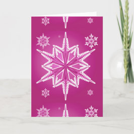 CARTÃO DE FESTIVIDADES CPMWSF PINK MAGENTA WINTER SNOWFLAKE WINTER BACKGR
