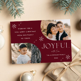 Cartão De Festividades Cranberry Joyful Snowflake Arch Horizontal 2 Foto