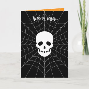 Cartão De Festividades Cranio Assustador de Halloween