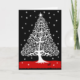 Cartão De Festividades Crânios para o Natal