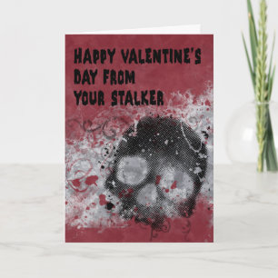 Cartão De Festividades Creepy Stalker Valentine's Day Card