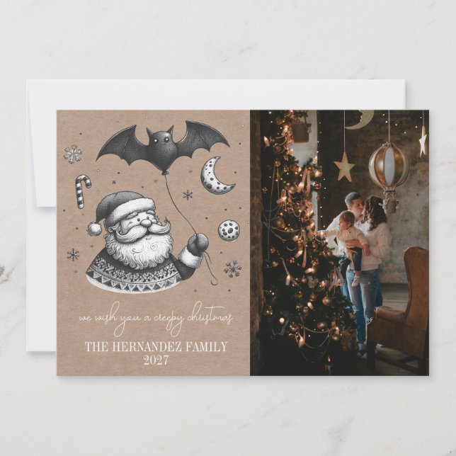 Cartão De Festividades Creepy Wreath (Frente)