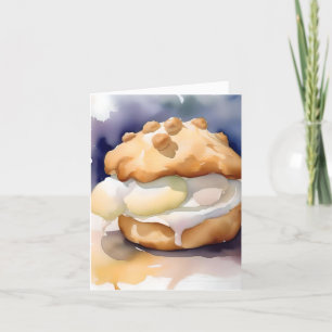 Cartão De Festividades Creme Nacional - Dia D - 2 de Janeiro - Aquarela