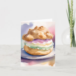 Cartão De Festividades Creme Nacional no Dia F - 2 de janeiro - Aquarela