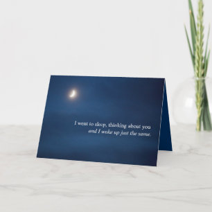 Cartão De Festividades © Crescent Moon Night Sky Nature LOVE Card