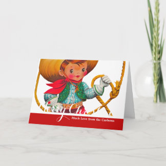 Cartão De Festividades Criança de Criança de Garoto Retroativo, Cuja Fama