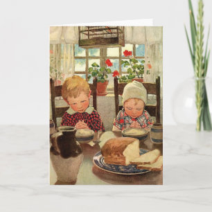 Cartão De Festividades Crianças agradecidas por Jessie Willcox Smith