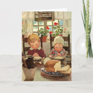 Cartão De Festividades Crianças agradecidas por Jessie Willcox Smith