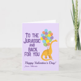 Cartão De Festividades Crianças balões de dinossauro fofos escola Dia dos