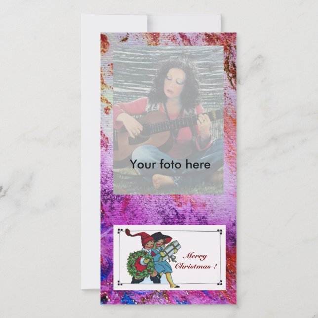 CARTÃO DE FESTIVIDADES CRIANÇAS COM PRESENTES DE NATAL (Frente)