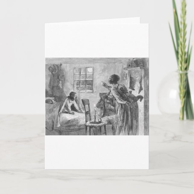 Cartão De Festividades Crianças despertos na Noite de Natal (Frente)