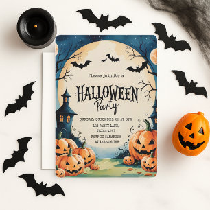 Cartão De Festividades Crianças do Festa de Halloween Bonitas Desenhadas