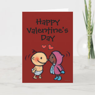 Cartão De Festividades Crianças do Nose Eskimo Amigável