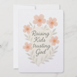 Cartão De Festividades Crianças em ascensão confiando em arte em aquarela