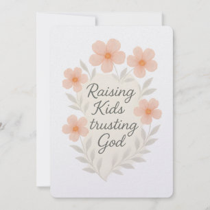 Cartão De Festividades Crianças em ascensão confiando em arte em aquarela