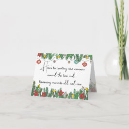 Cartão De Festividades Criando memórias ao redor da árvore
