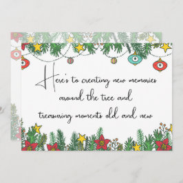 Cartão De Festividades Criando memórias ao redor da árvore
