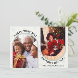 Cartão De Festividades Criar Natal de Creme de Foto em Arch Personalizado