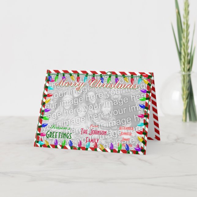 Cartão De Festividades Criar uma foto de família feita sob encomenda do (Frente)