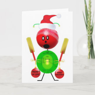 Cartão De Festividades Cricket Christmas