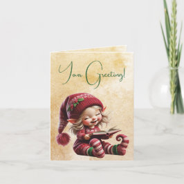 Cartão De Festividades Crie a história do Gnome dos seus Natais vintages