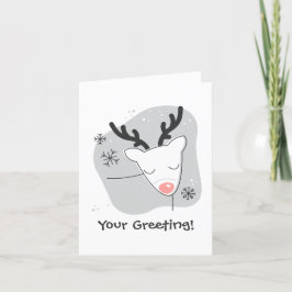 Cartão De Festividades Crie a sua própria retro Retrorista Natal prateado