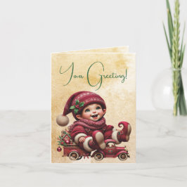 Cartão De Festividades Crie o seu estilo de vinheta Gnomo de Natal