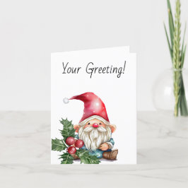 Cartão De Festividades Crie o seu genoma de Natal Vermelho e Bonito