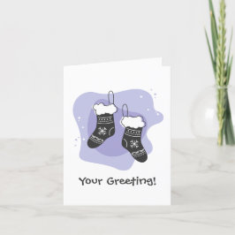 Cartão De Festividades Crie o seu próprio Natal em Púrpura