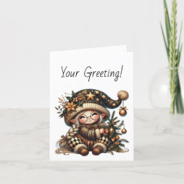 Cartão De Festividades Crie seu doce Gnomo de Natal mágico