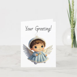 Cartão De Festividades Crie seu natal de anjo