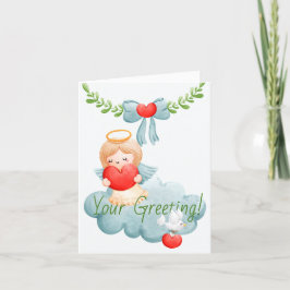 Cartão De Festividades Crie seu próprio Anjo do Amor no Natal