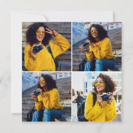 Cartão De Festividades Crie seu próprio colagem de 4 fotos