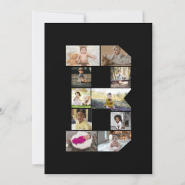 Cartão De Festividades Crie Seu Próprio Colagem de Fotos com a Letra B
